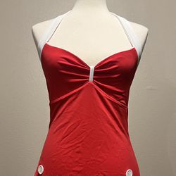 New Red Pinup Swimsuit Size Large 