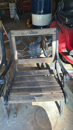 2-Berkeley  Forge & Foundry cast iron chairs