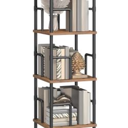  5 -tier Corner Bookshelf, 360° Spinning Bookcase X(290)
