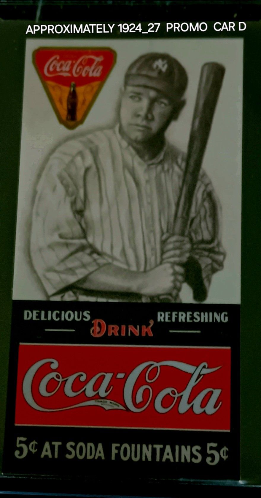 1934_35 BABE RUTH IN S ADVERTISEMENT FOR Coca-Cola