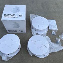 3 Pack Photoelectric Smoke and Carbon Monoxide Detector