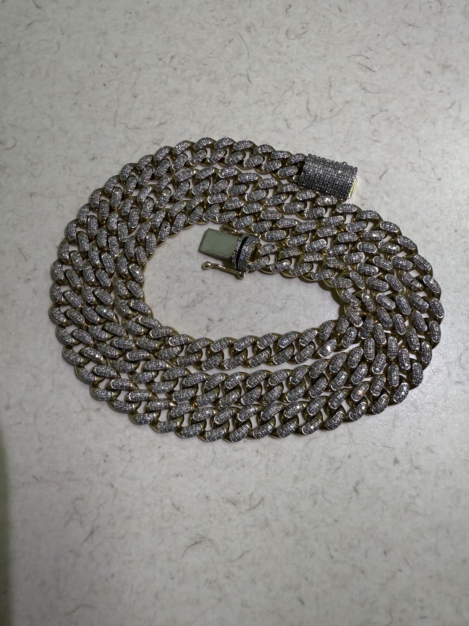 10k Gold and Diamond Miami Cuban