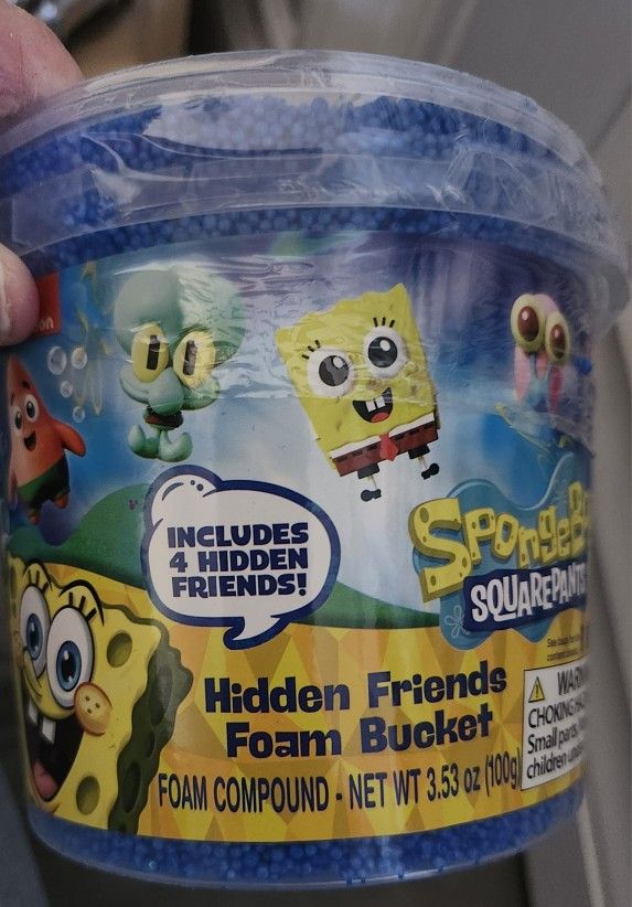 Spongebob Hidden Friends Foam Bucket Sealed Never Used 