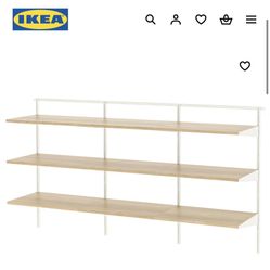 BOAXEL Shelving unit, white/oak