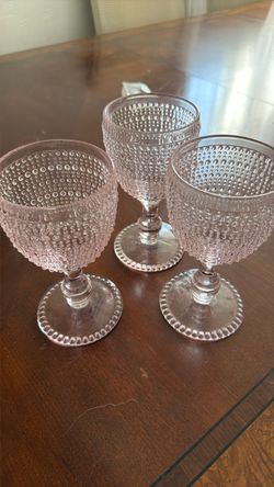 Pretty Pink Wine Glasses