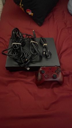 Xbox one X with gears of war 4 crimson omen limited edition controller