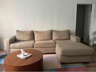 Beige Sectional Sofa with Chaise