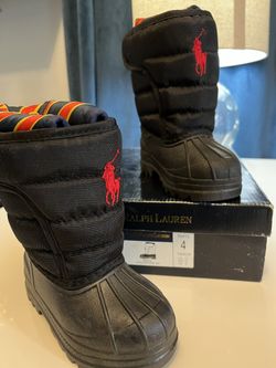 Polo Ralph Lauren Winter Black Boots Size Toddler 4