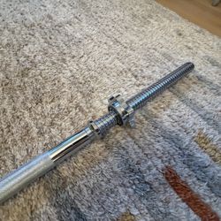 Home Barbell Bar 5’long 1” With Collars