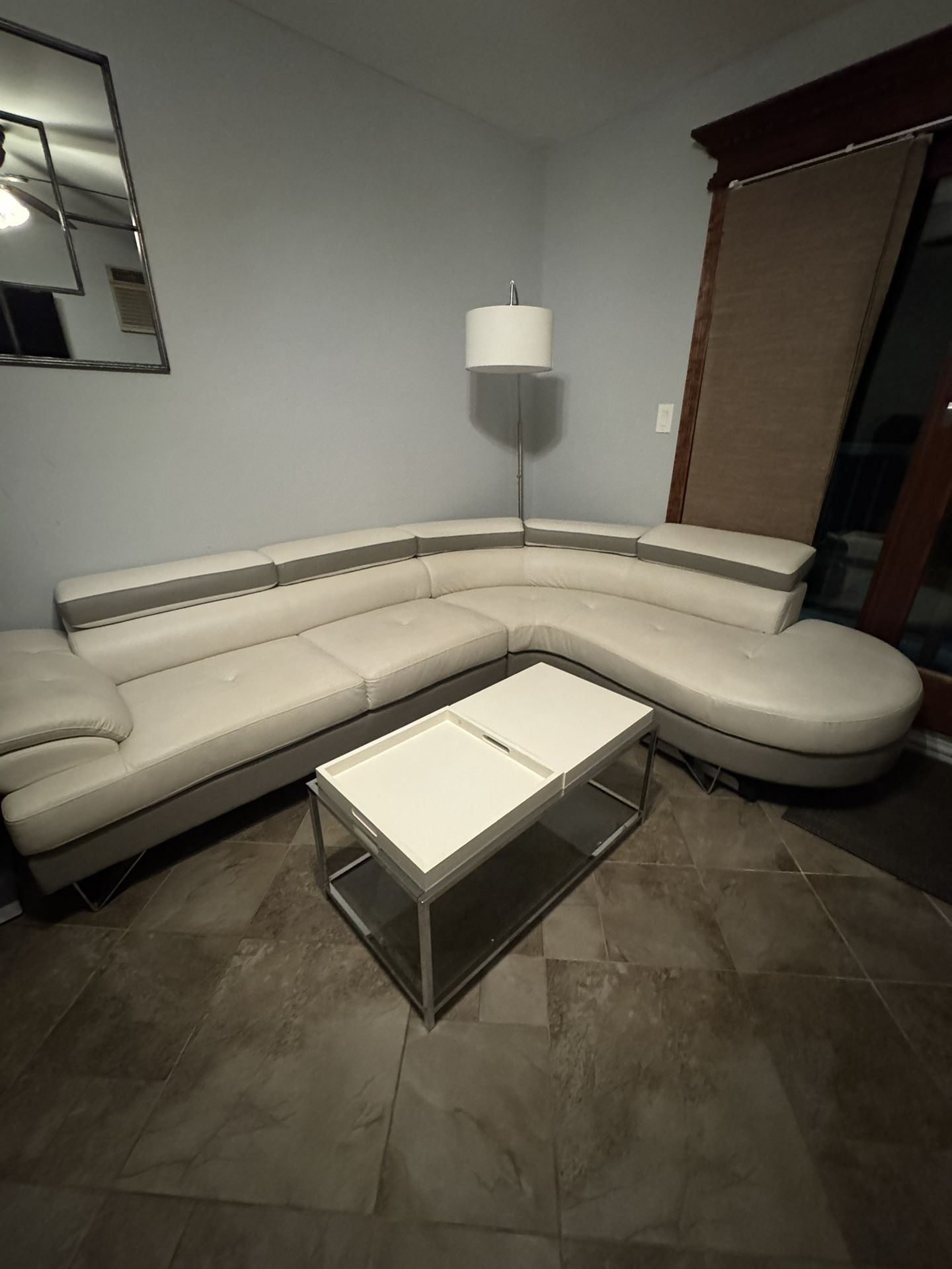 All Modern Leather sofa and Coffee table