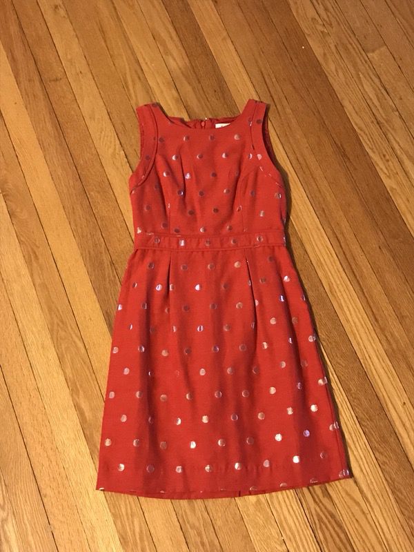 Red and Silver Polka Dot Dress