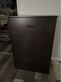 Dark brown clothing drawers