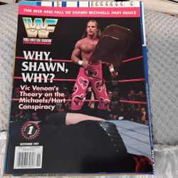 WWF MAGAZINE NOVEMBER 1997 WITH CATALOG & POSTER, NO CARDS HBK SHAWN MICHAELS