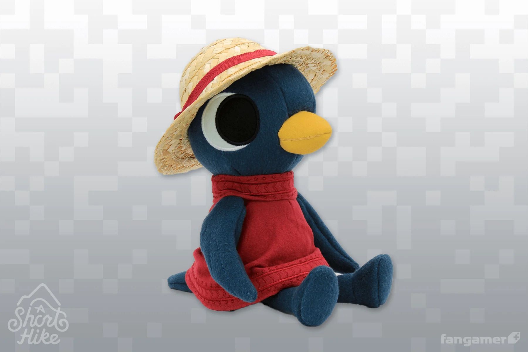 A Short Hike Claire Main Character Plush w/ Removable Straw Hat Plushie Figure