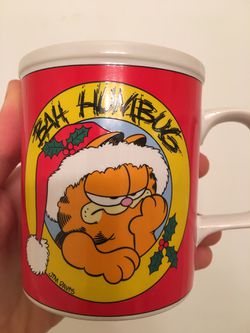 Garfield BAH HUMBUG Jim Davis 1978. Vintage Christmas Coffee Mug