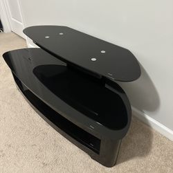 Black Glass TV Stand