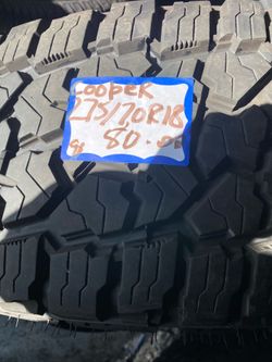 275-70-18 2 tires Cooper $80 each one