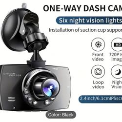  HD 1080P Dash Cam - Crystal Clear 140° Wide Angle, IR Night Vision, Loop Recording, 2.0" IPS Screen with Motion Detection & G-Sensor