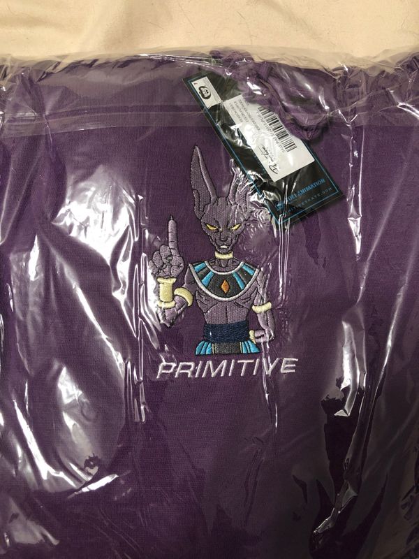 primitive x dragon ball super destroyer purple hoodie