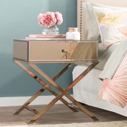 MOVING SALE - Set Of 2 Champagne Gold Mirror Tables