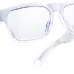 OhO Smart Glasses,Safety Glasses with Bluetooth Speaker,Indoor/Outdoor UV Protection and Voice Control,Unisex(Blue Light Lens)