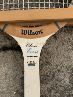 Vintage Wilson Chris Evert Autograph Wooden Tennis Racquet Light 4 3/8