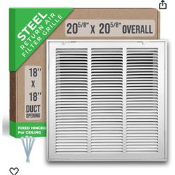 Handua 18"W X 18"H [Duct Opening Size] Steel Return Air Filter Grille