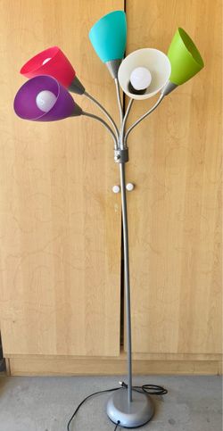 5-Head Adjustable Colorful Floor Lamp – $10