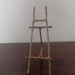 Vintage Brass Bamboo MCM picture Stand/easel 