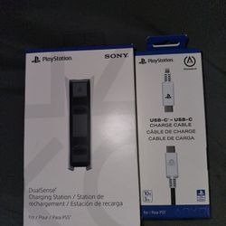 Charging Stand And Ps5 Original Cable 