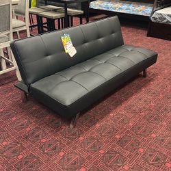 Black Vinyl Click Back Sofa
