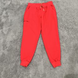 Large FIGS Red Scrub Pants