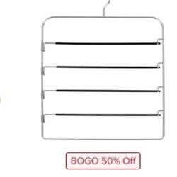 Chrome Metal 4 Tier Swing Arm Pant Hanger