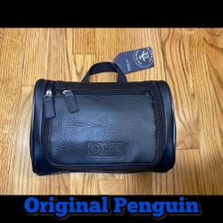 PENGUIN Black Hanging Toiletry Travel Bag with bottles! New black