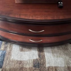 Oval Wood Coffee Table