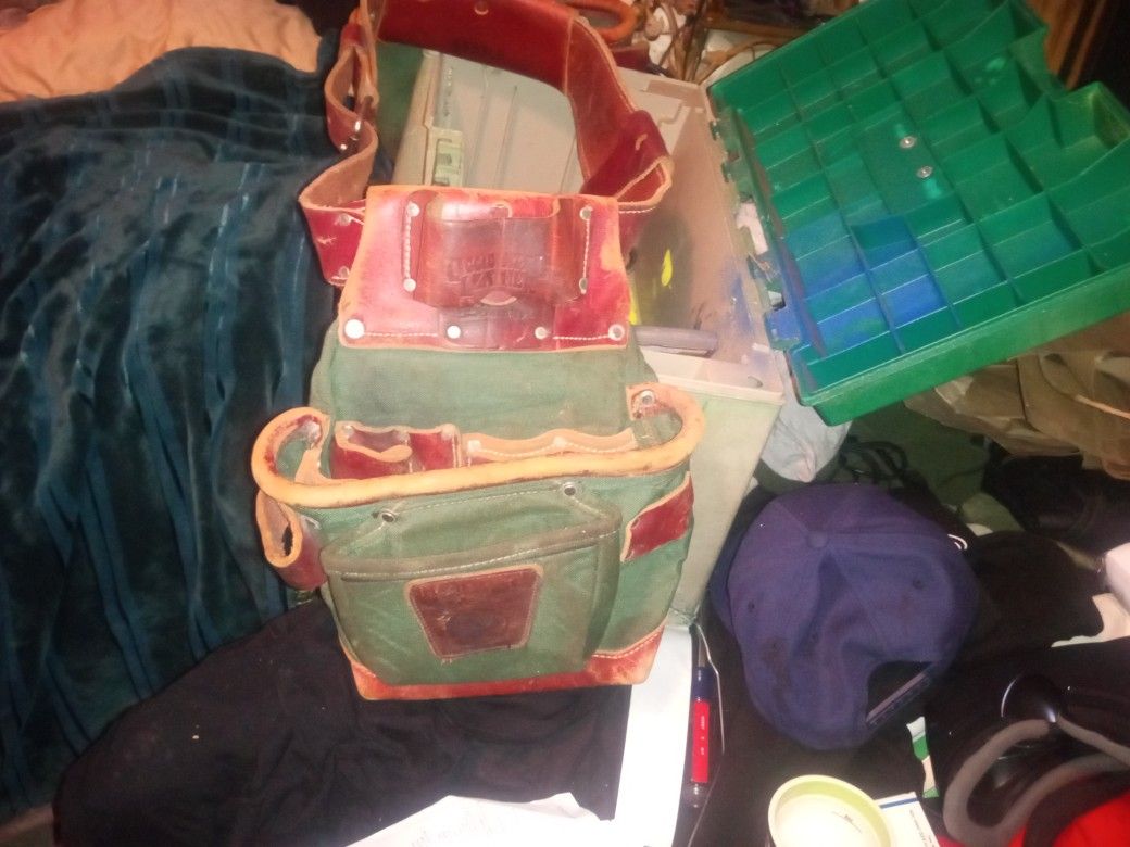 Occidental Green Leather Tool Bags