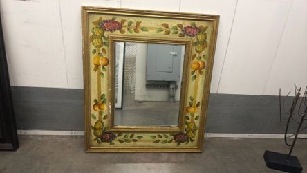 Gold frame mirror, 28 inches by 32 inches