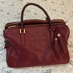 Tory Burch Thea Triple-Zip satchel in pebbled leather
