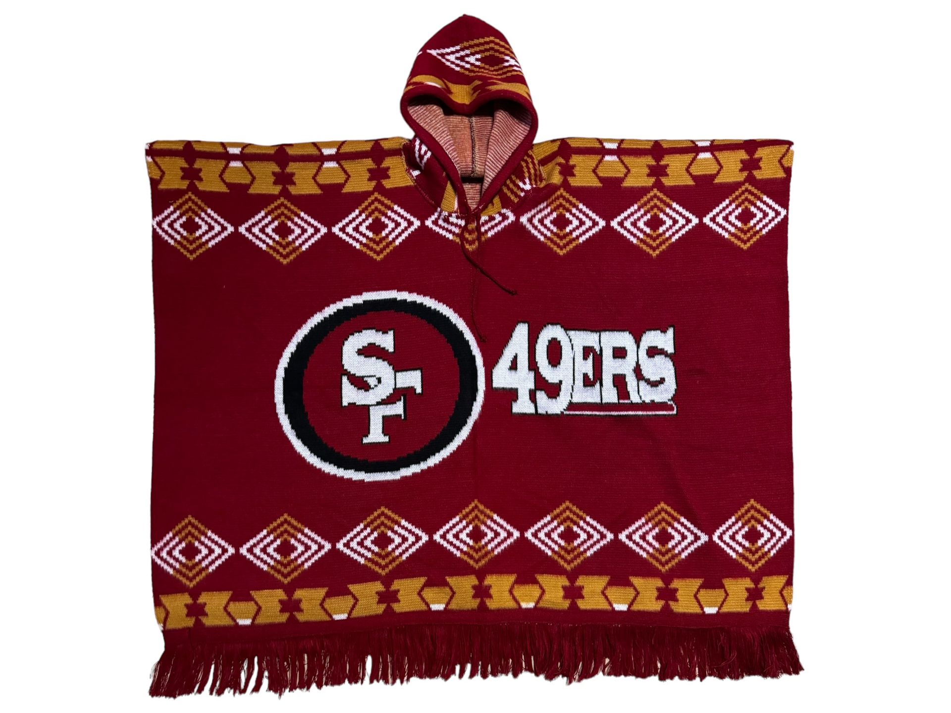 San Francisco 49ers HEAVYWEIGHT Alpaca Poncho. HandCrafted with Premium Alpaca wool that keeps you warm and comfy! Ships from USA! NFL