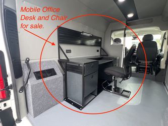 Mobile Van Desk + Sliding Office Chair — $1,895 OBO