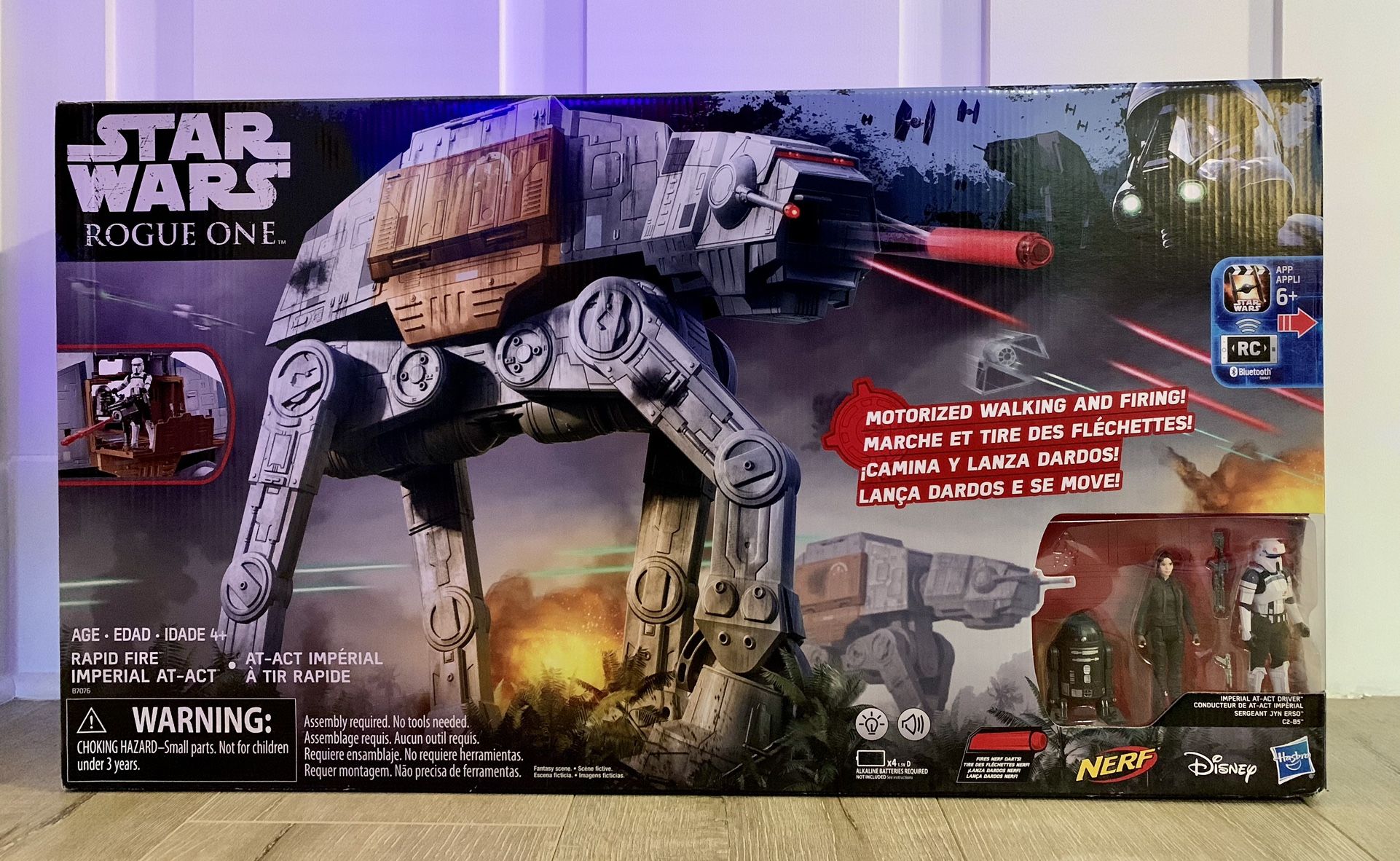 2016 Star Wars Rogue One MOTORIZED Walking and FIRING Rapid Fire IMPERIAL AT-ACT w/ Driver Jyn Erso C2-B5 Figure MIB SEALED