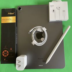 Apple IPad Air 5th Generation (10.9” Liquid Retina/ M1 chip / 2022 Model) 64GB with pen, keyboard case & Accessories (256gb $499)