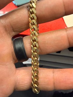 14KT Solid Cuban Bracelet 45577-1