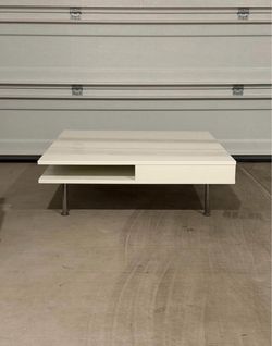 IKEA TOFTERYD High-Gloss White Coffee Table with Storage