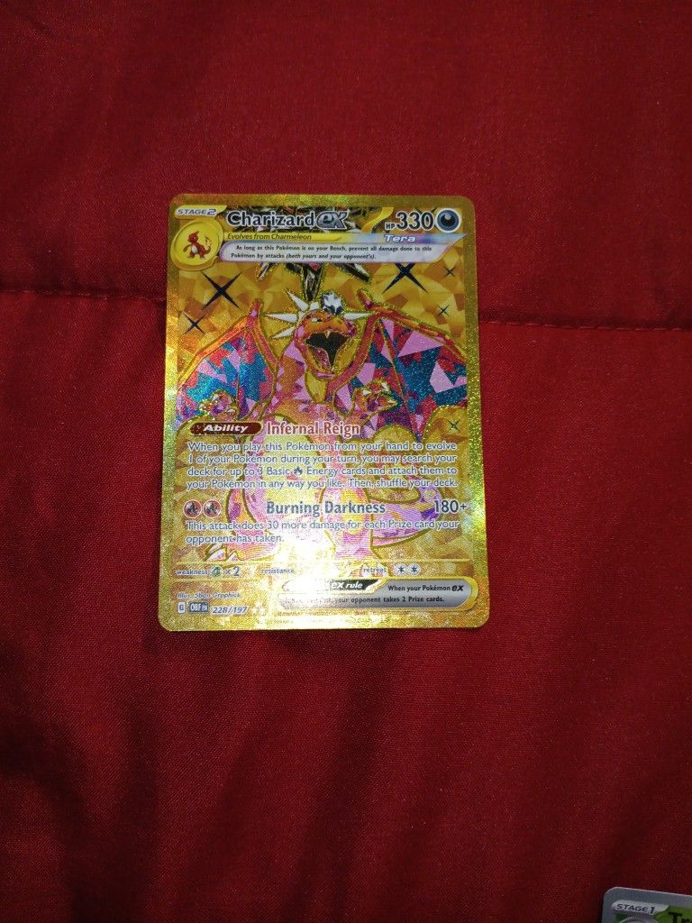 Rare Gold Charizard Ex And Other Rare Full Art Cards