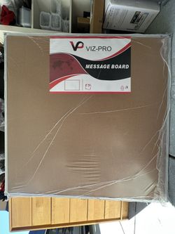 VIZ-PRO Cork Notice Board, 48 X 48 Inches, Silver Aluminium Frame