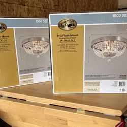 14’ Flush Mount Chandeliers And Pedestal For Sink