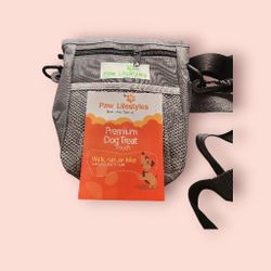 Paw Lifestyles Premium Dog Treat Pouch / Bag • 2-Zippered Pockets • 2-Poch Storage Pockets • Metal Chrome Belt Clip • 1-Belt Strap / 1-Shoulder Strap 