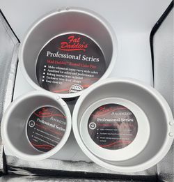 Fat Daddio's Mad Dadder 6 8 10 Round Topsy Turvy Cake Pans Set of 3