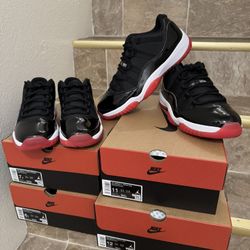 🔥Jordan 11 Retro Low Bred 2025🔥 size 7Y, 11